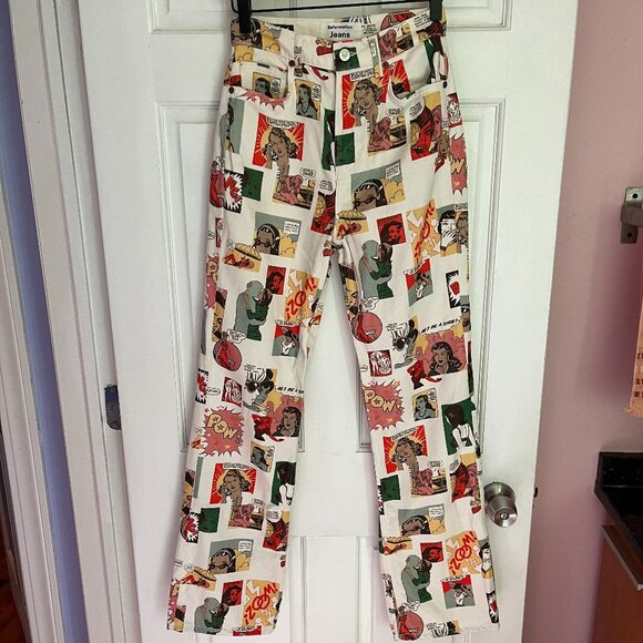 Reformation High Rise Straight Jeans - Comic Book - Picture 2 of 6